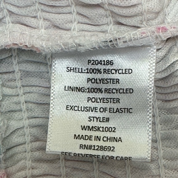 Madden NYC Smocked Double Ruffle Skort Sz L Floral Patchwork Print Flowy Prairie - Picture 8 of 12